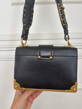 Prada Black Leather Cahier Bag