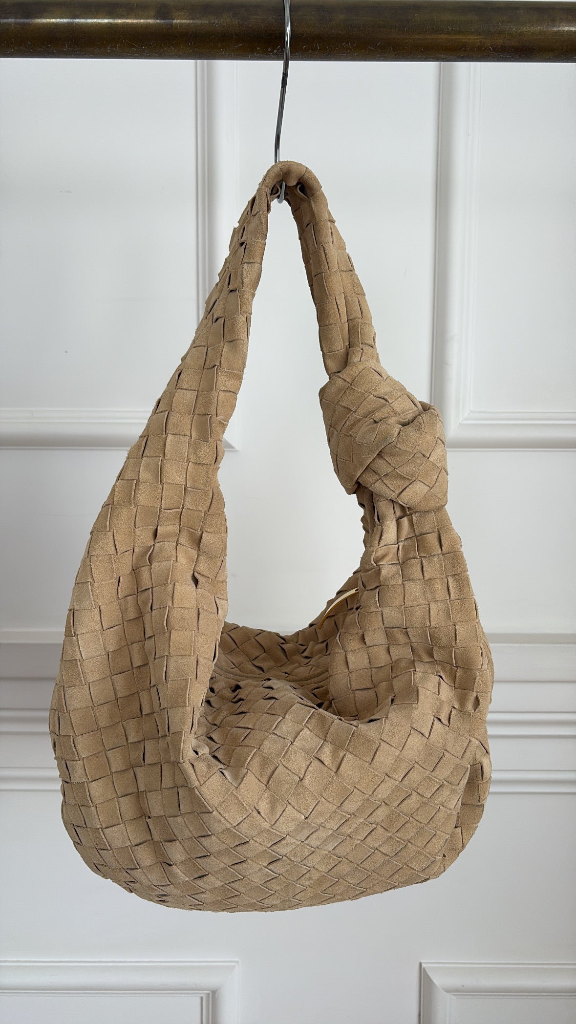 Bottega Veneta Beige Suede Jodie Bag