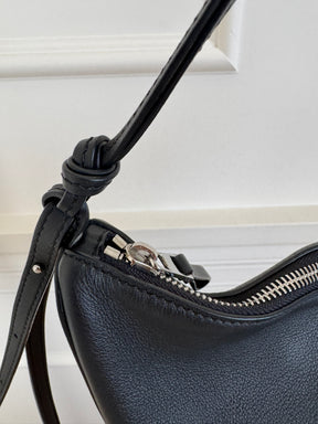 Loewe Black Leather Mini Hammock Hobo Bag