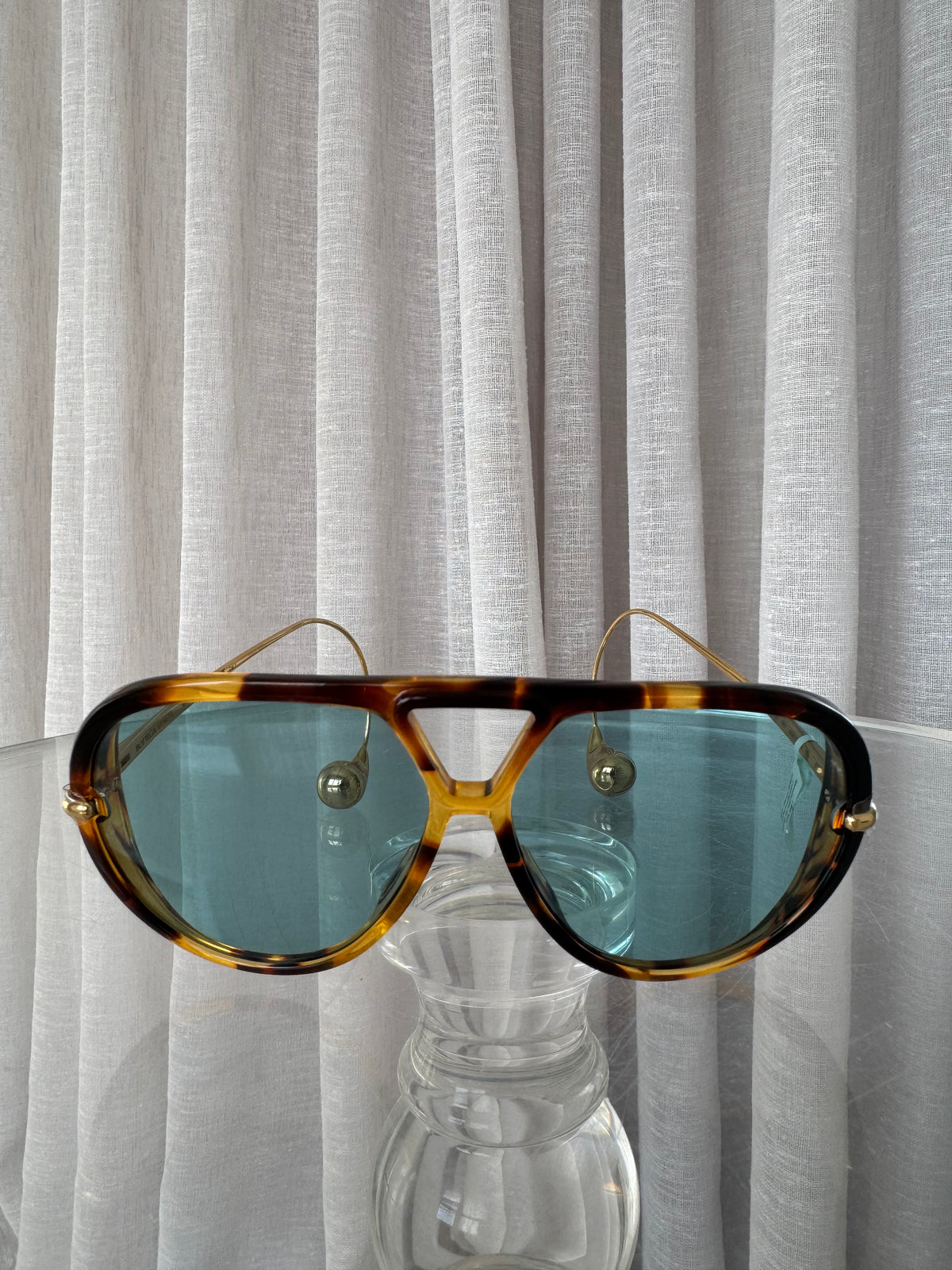 Bottega Veneta Tortoiseshell 'Drop' Aviator Sunglasses