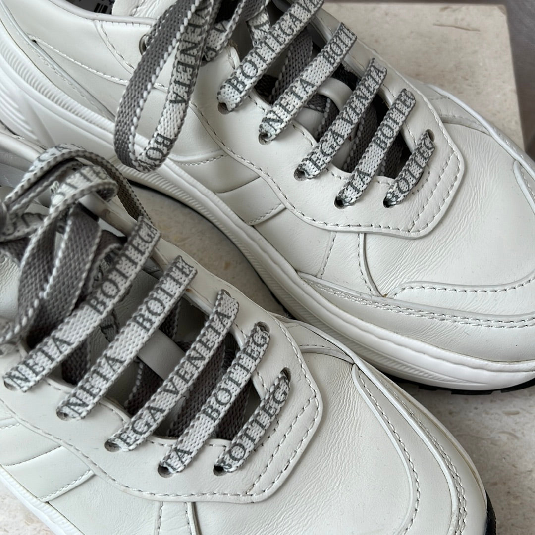 Bottega Veneta White Speedster Sneakers, 38
