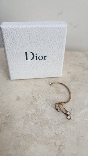 Dior Rose Gold Tone Diamante Ear Cuff