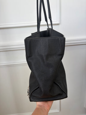 Balenciaga Black Leather Papier Tote