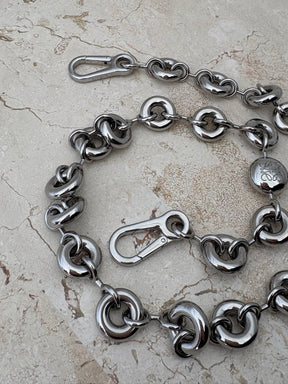 Loewe Silver Pebble Bag Chain