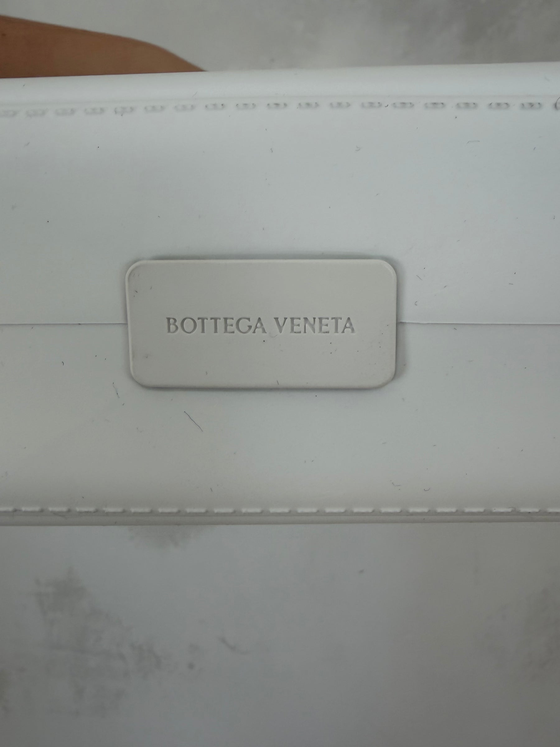 Bottega Veneta Mini Arco Rubber Tote White
