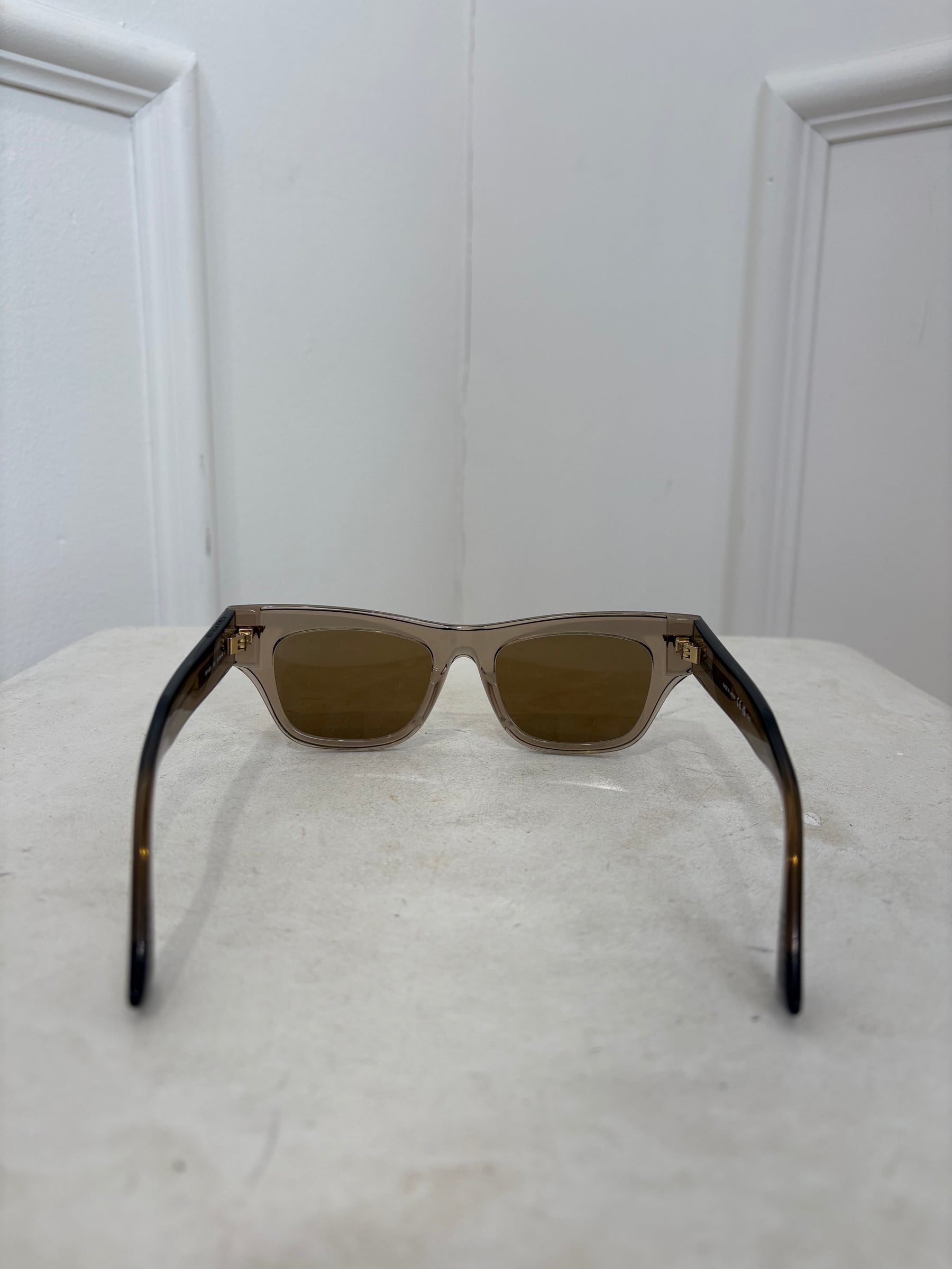 Bottega Veneta Smoke Acetate Cat Eye Sunglasses