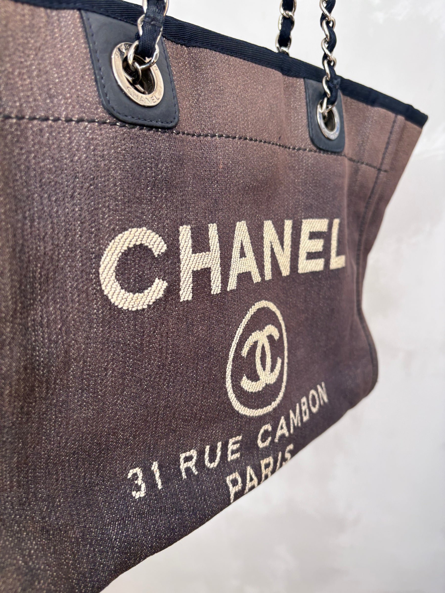 Chanel Deauville Tote Indigo
