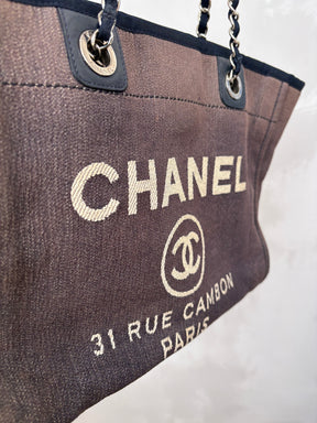 Chanel Deauville Tote Indigo
