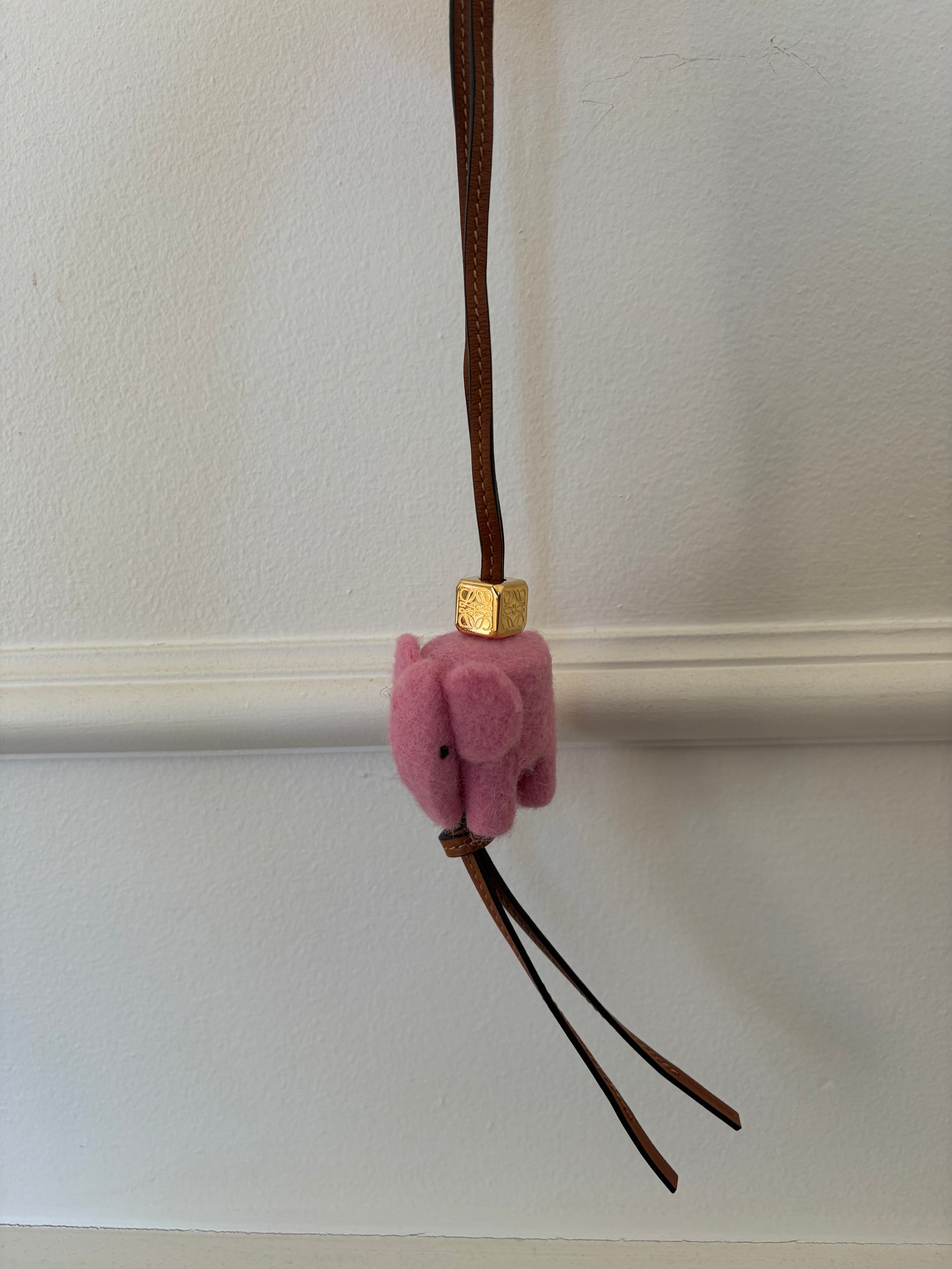 Loewe Pink Elephant Bag Charm