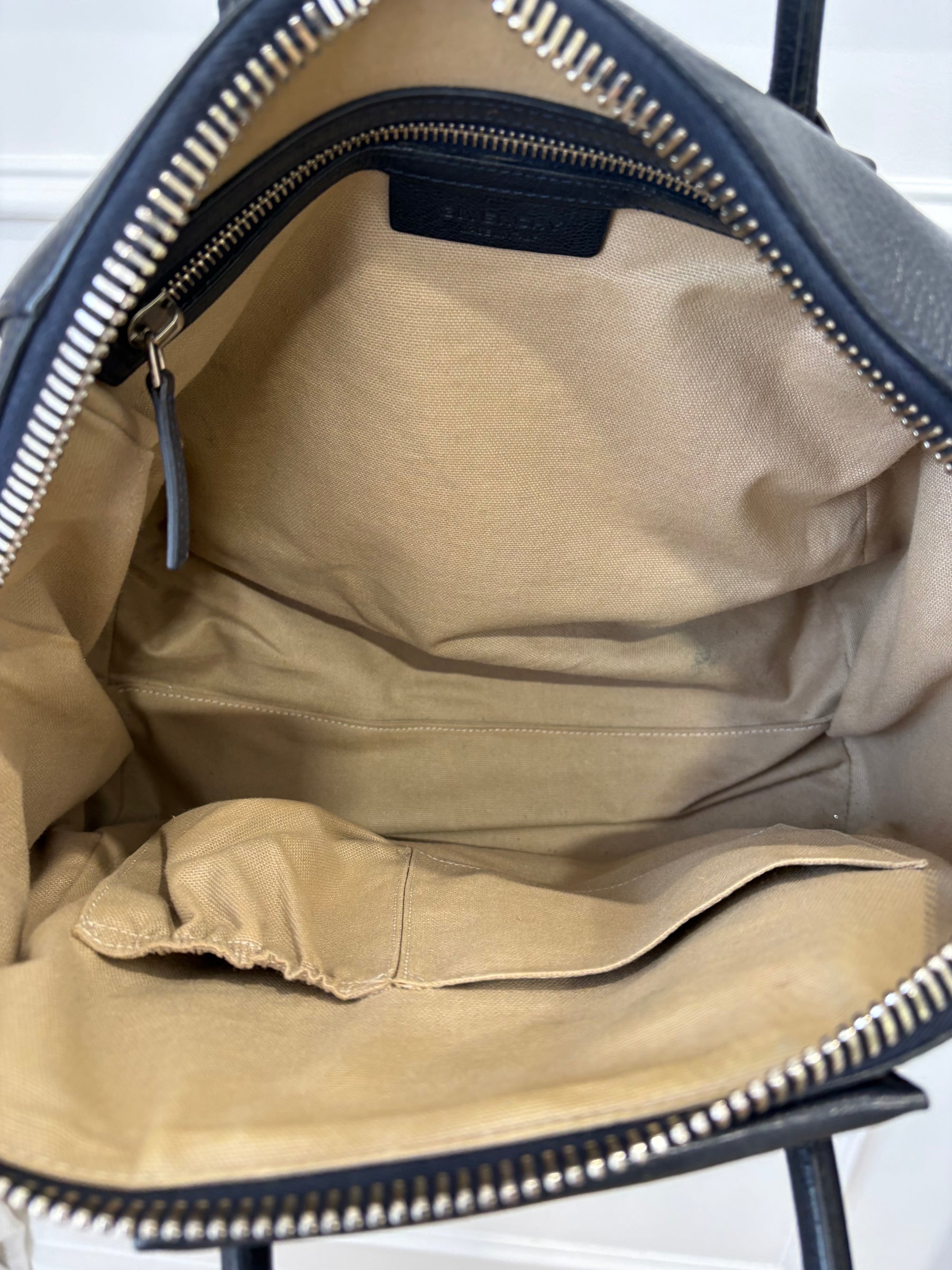 Givenchy Navy Leather Medium Antigona Bag