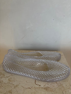 Ancient Greek Sandals Clear Jelly Ballet Flats, 39