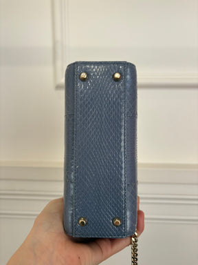 Dior Blue Watersnake Mini Lady Dior