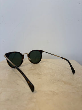 Celine Tortoishell Sunglasses With Gold Hardware