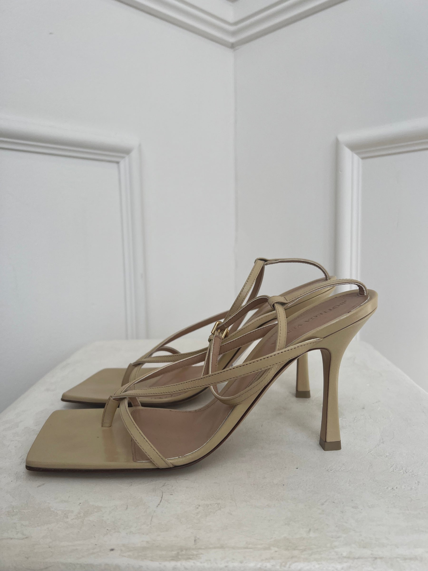 Bottega Veneta Cream Stretch Thong, 40