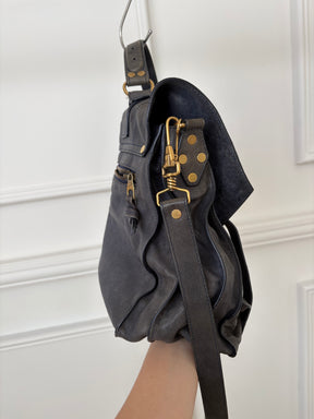 Proenza PS1 Leather Satchel Bag In Carbon