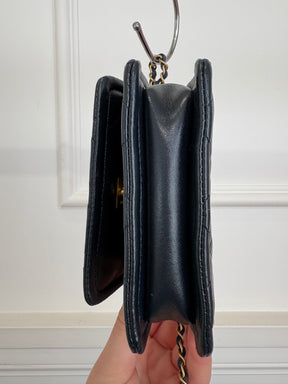 Chanel Navy leather Mini Flap Bag in Lambskin