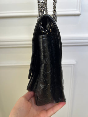 Saint Laurent Black Leather Medium Nikki Bag