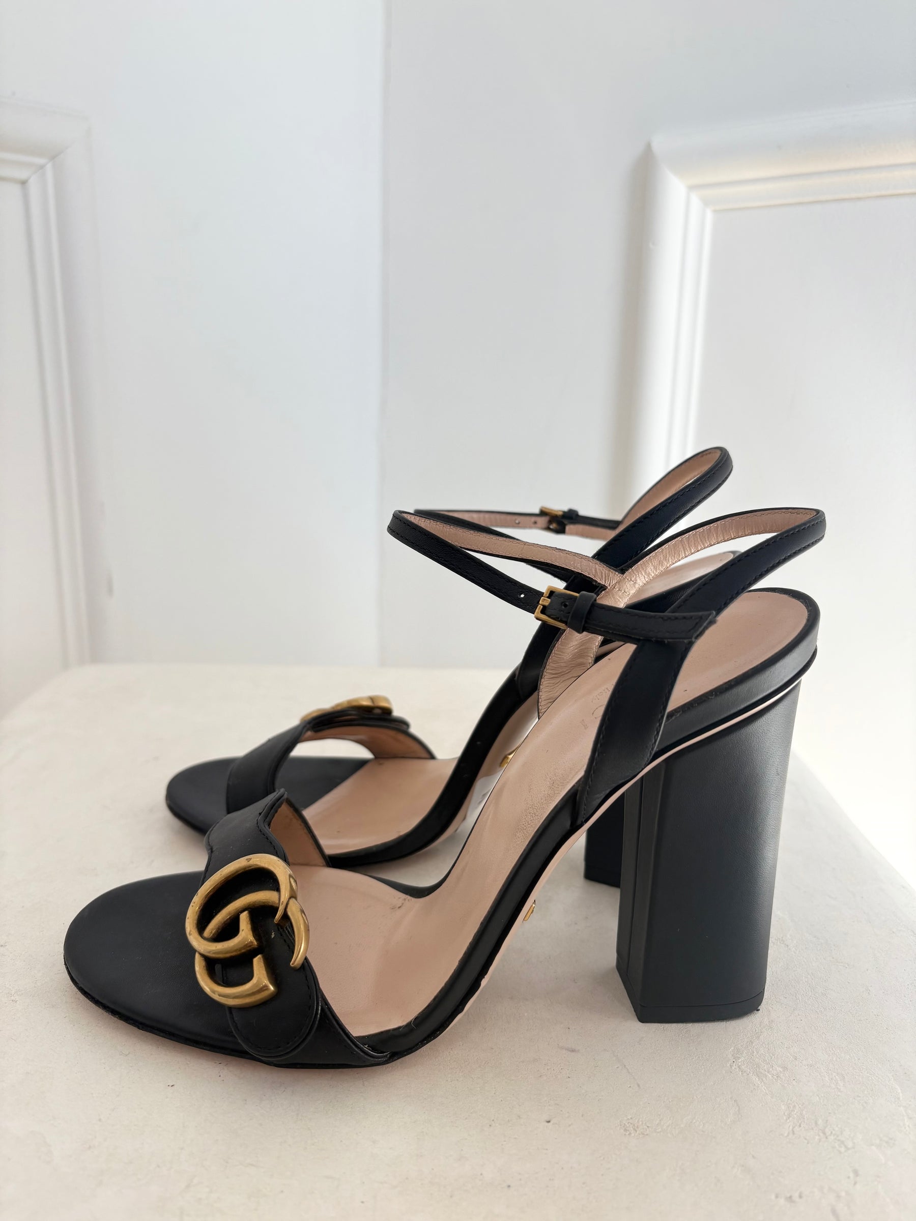 Gucci Marmont Sandals Black, 37.5
