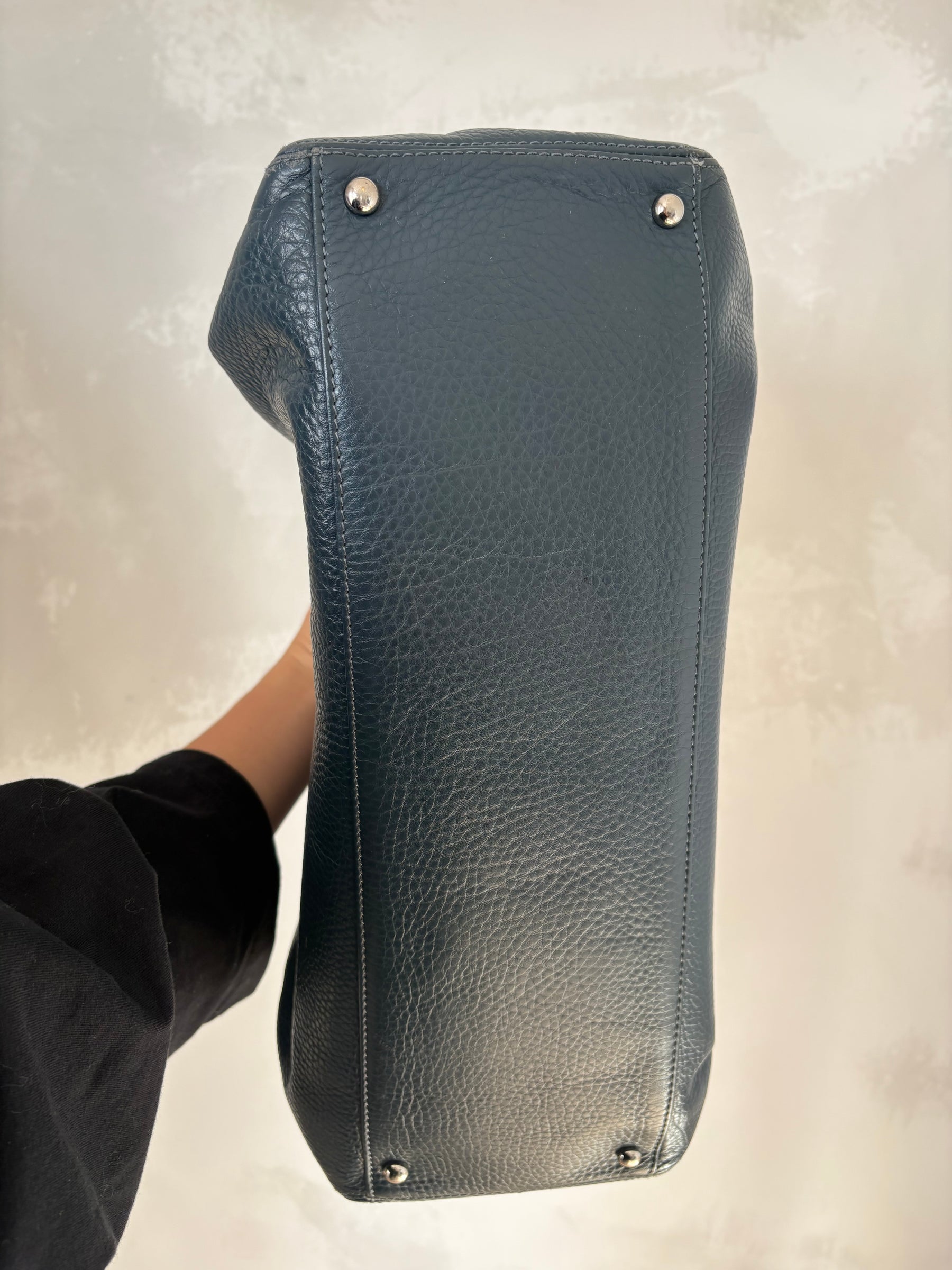 Chanel Navy Grained Leather Executive Tote