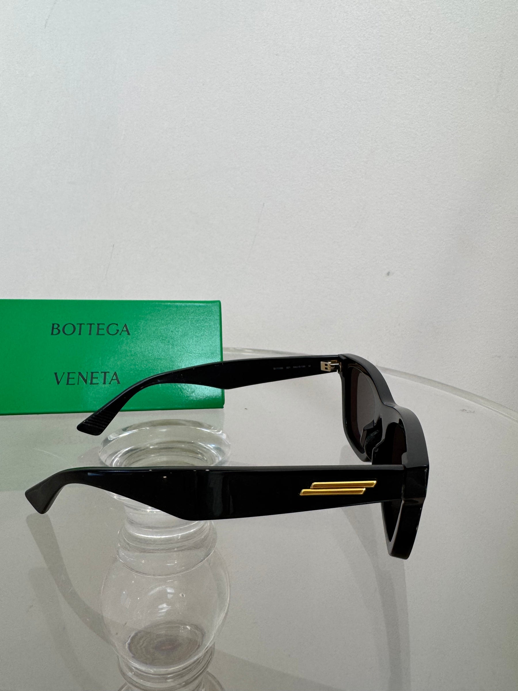 Bottega Veneta Black Wayfarer Cat Eye Sunglasses