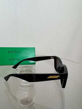Bottega Veneta Black Wayfarer Cat Eye Sunglasses