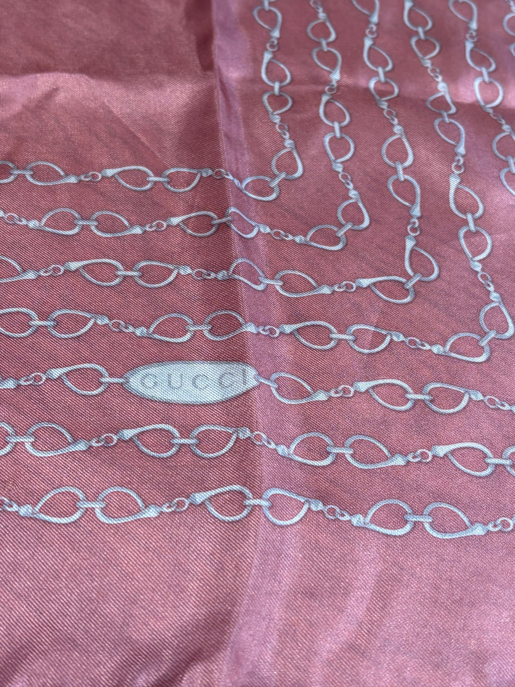 Gucci Printed Silk Scarf In Musk
