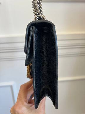Gucci Mini Web Dionysus Shoulder Bag Black