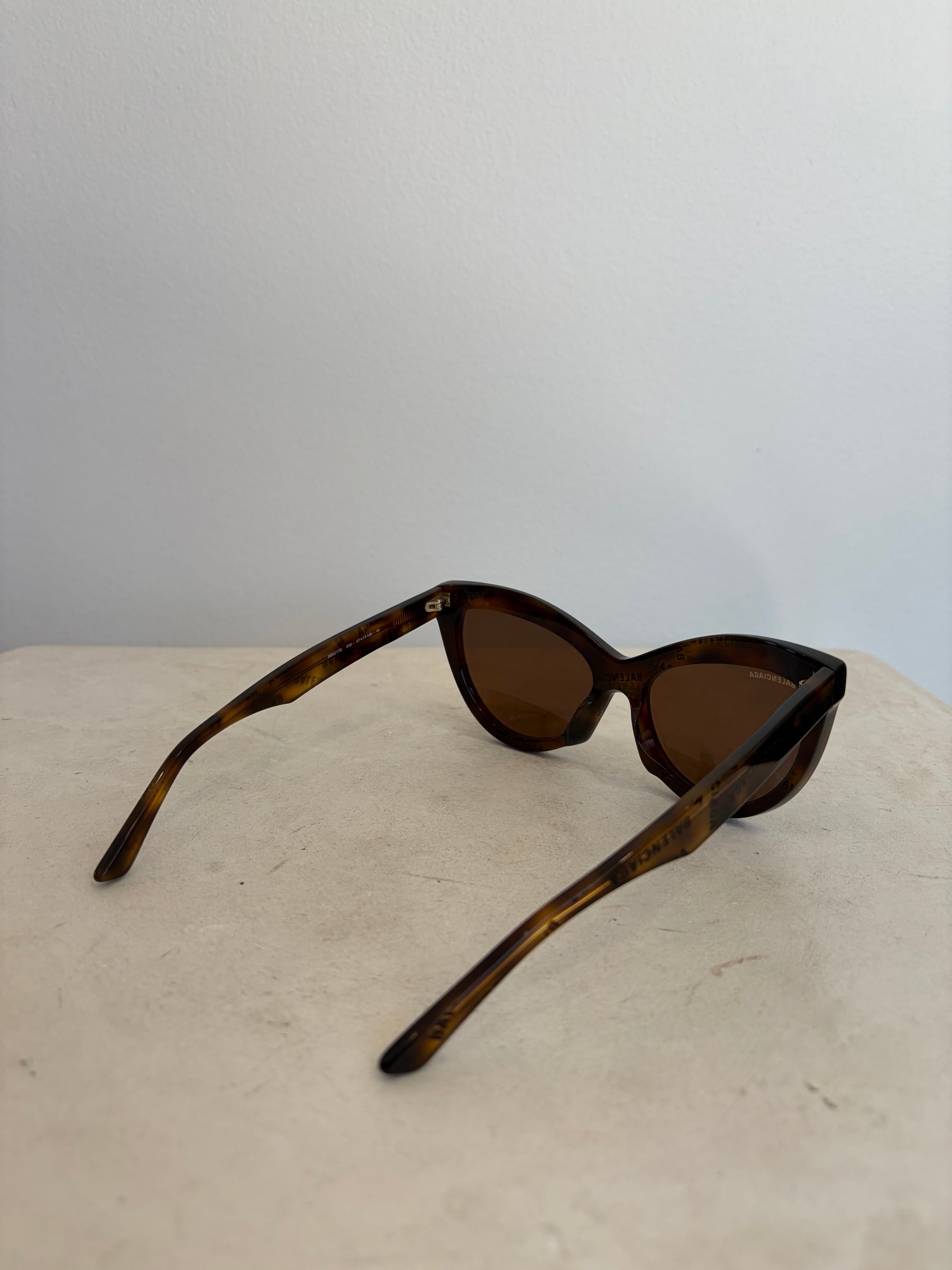 Balenciaga Cat Eye Brown Tortoise Shell Sunglasses
