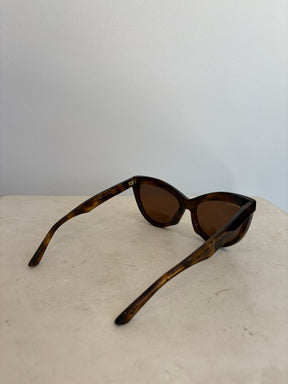 Balenciaga Cat Eye Brown Tortoise Shell Sunglasses