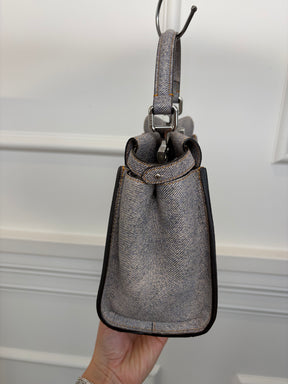 Fendi Blue Denim Effect Leather Mini Peekaboo