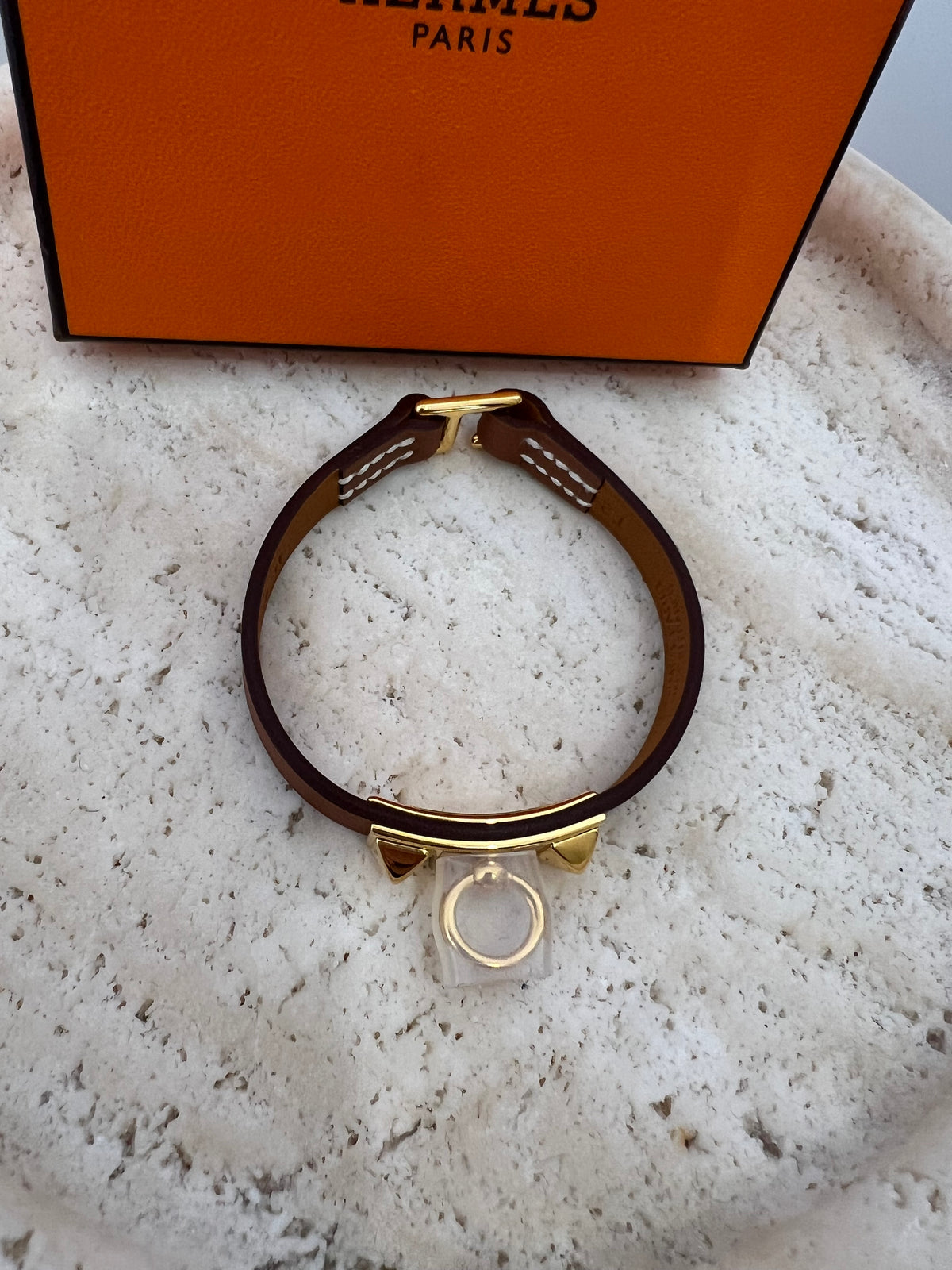 Hermès Brown Leather Kelly Bracelet, T2