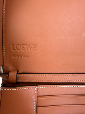 Loewe Calfskin Flat Cross Body Bag Tan