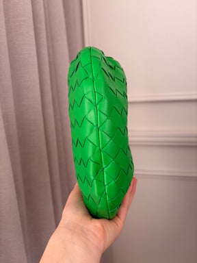 Bottega Veneta Parakeet Green Intrecciato Leather Mini Jodie Bag