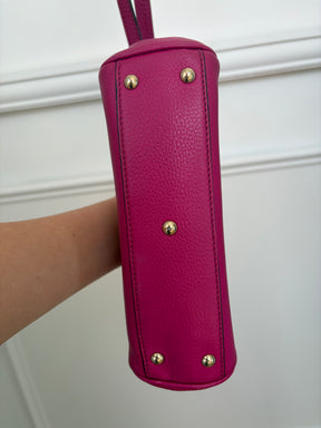 Gucci Pink Leather Bamboo Mini Tote