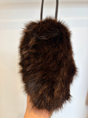 Scanlan Theodore Brown Faux Fur Shoulder Bag