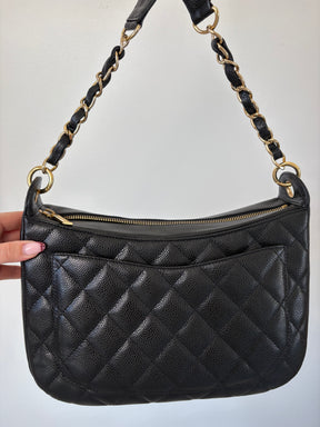 Chanel Black Cavier Leather Timeless CC Shoulder Bag