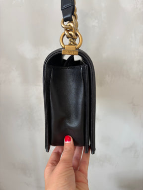 Chanel Black Leather 'New Medium' Boy Bag