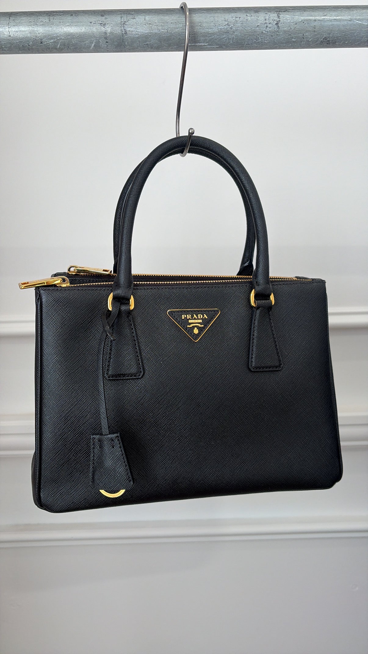 Prada Black Saffiano Leather Galleria Tote