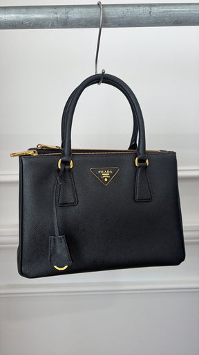 Prada Black Saffiano Leather Galleria Tote