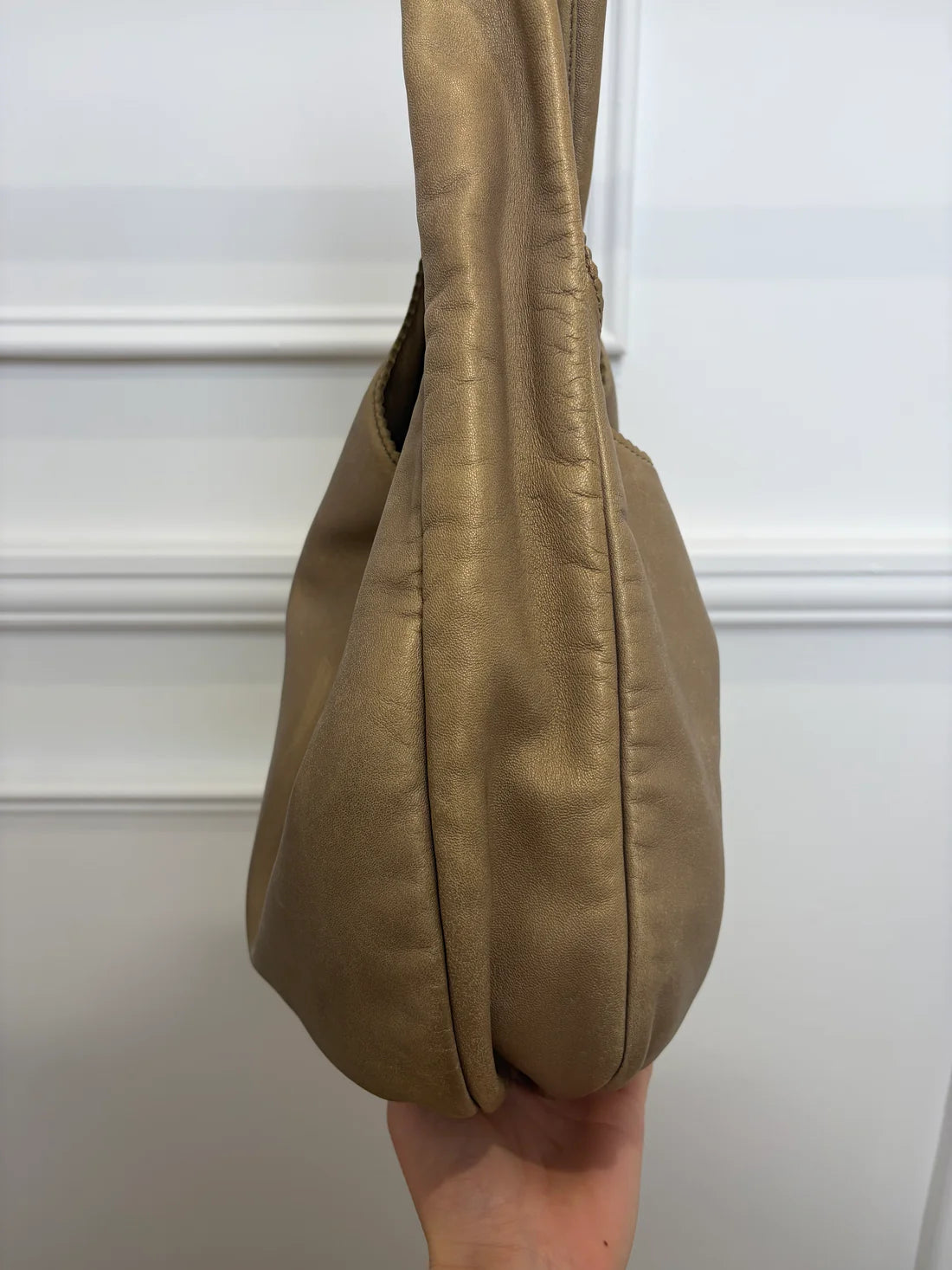 Loewe Hobo Gold Metallic Bag