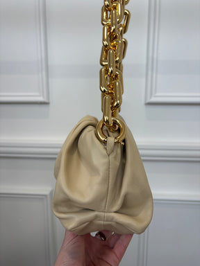Bottega Veneta Stone Leather Shoulder Chain Pouch