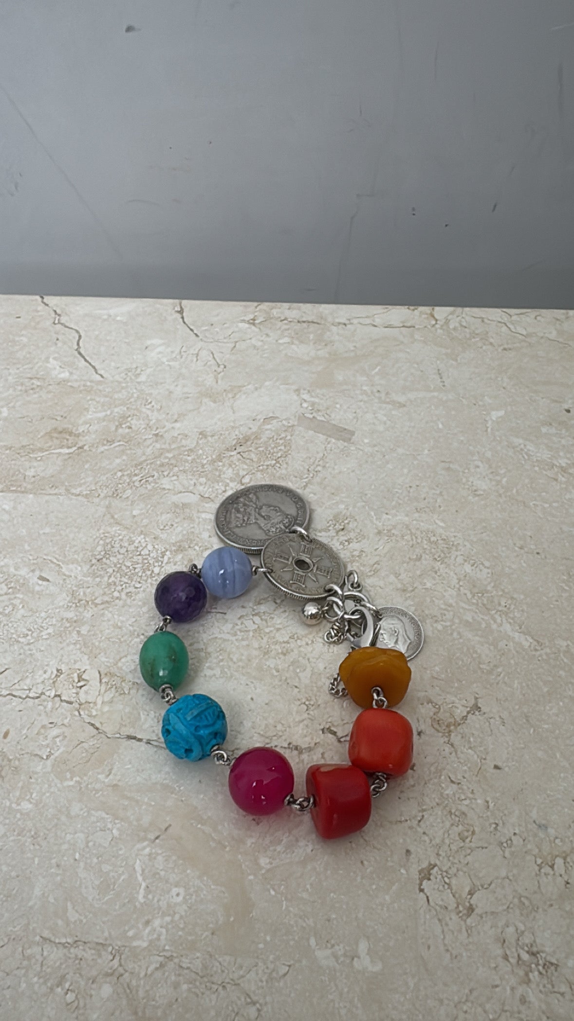 Fiorina Multi Beaded Coin Bracelet