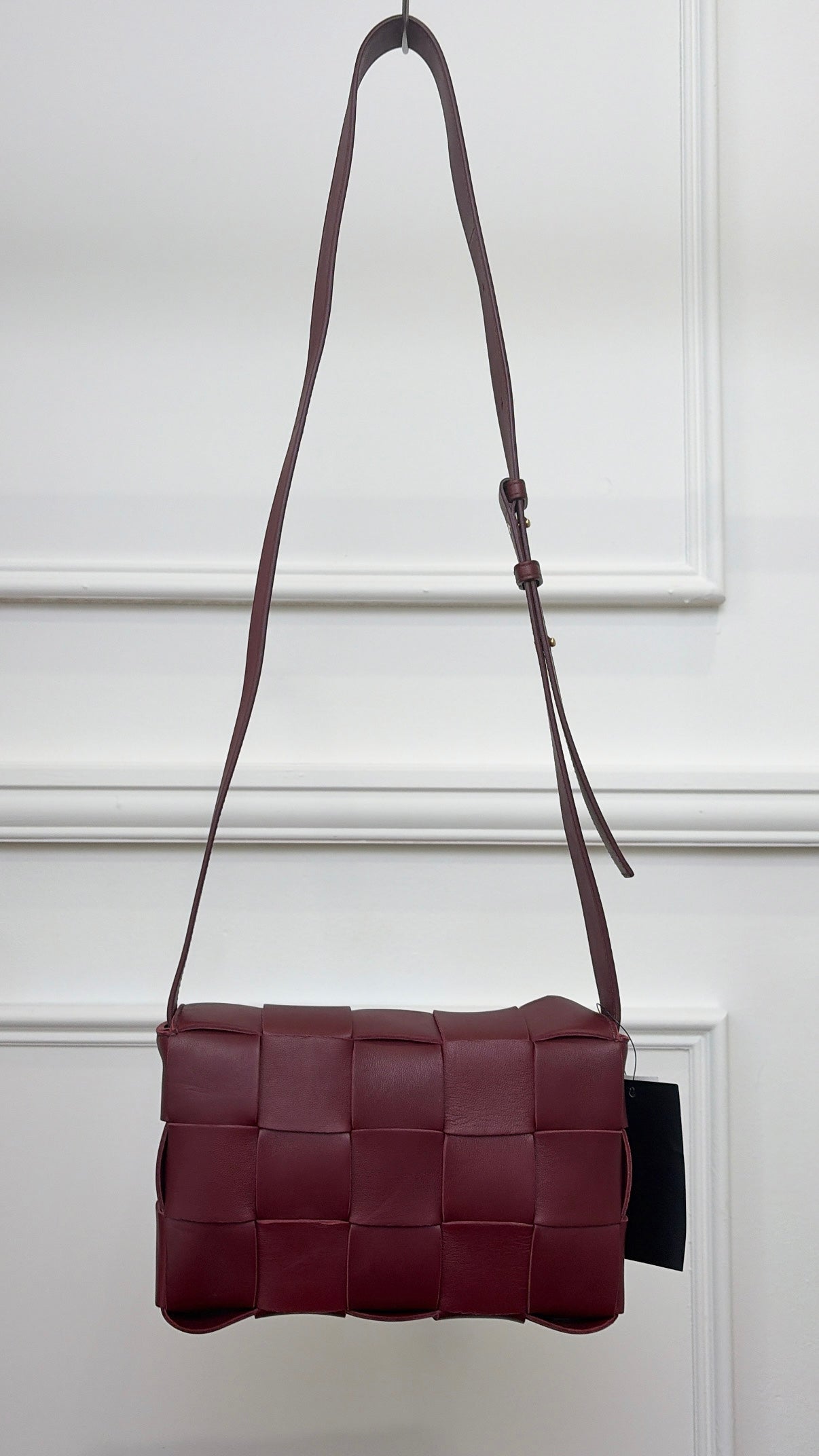 Bottega Veneta Burgundy Leather Cassette Bag