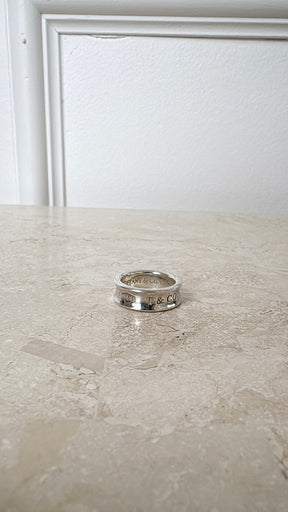 Tiffany & Co. Sterling Silver Logo Ring, 50
