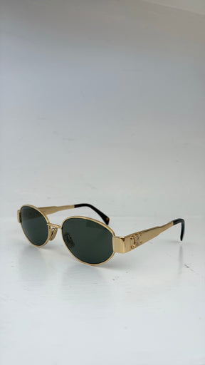 Celine Oval Gold Frame Sunglasses