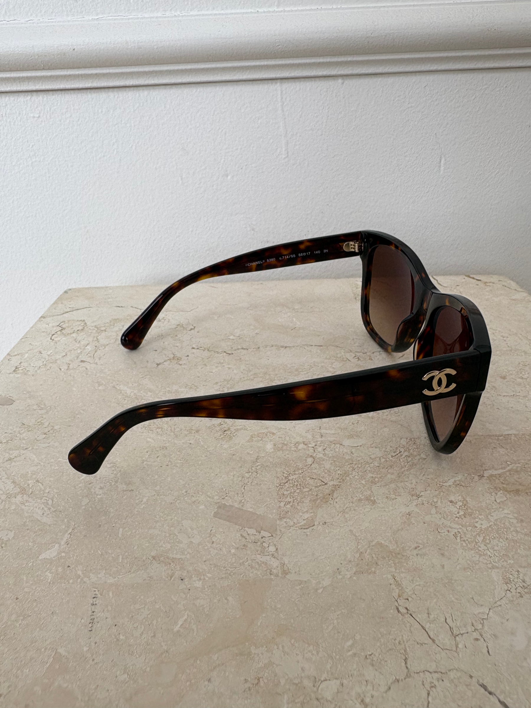 Chanel Tortoiseshell Oversized Sunglasses