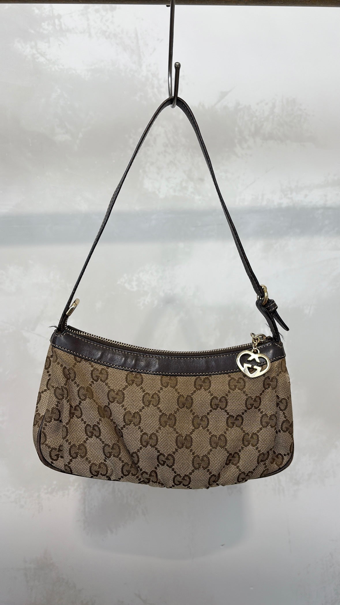 Gucci Monogram Canvas Shoulder Bag