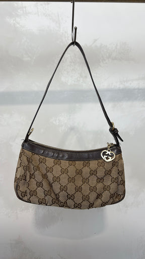 Gucci Monogram Canvas Shoulder Bag