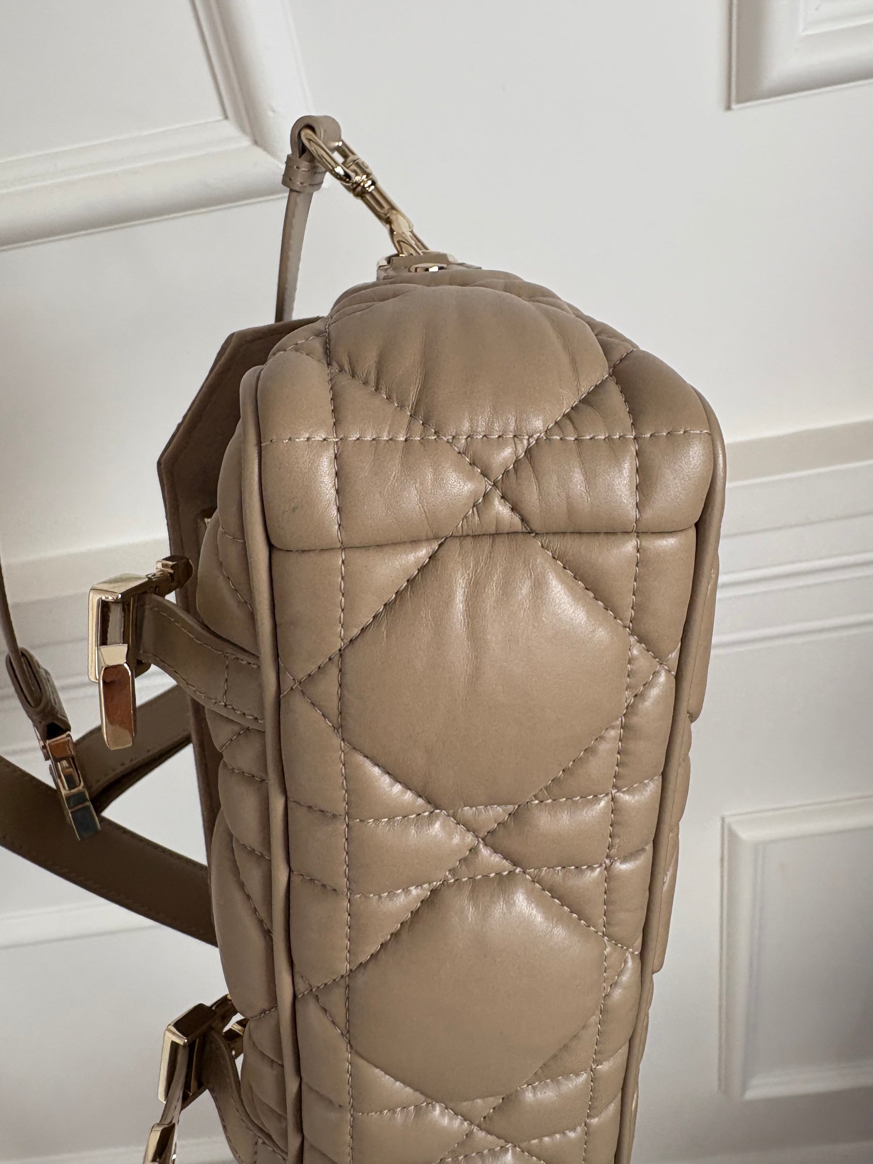 Dior Beige Quilted 'Diorcamp' Crossbody Bag