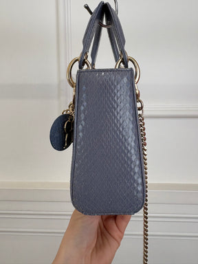 Dior Blue Watersnake Mini Lady Dior